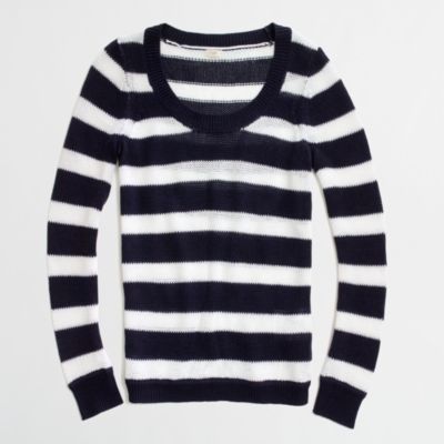 Factory linen-cotton scoopneck sweater
