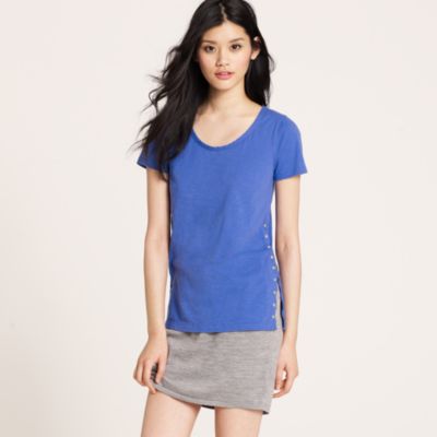 Vintage cotton snap tee