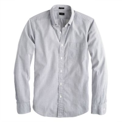 Slim seersucker stripe shirt