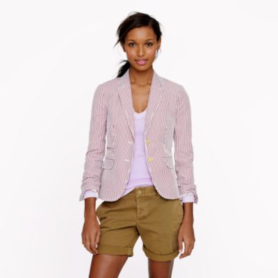 Schoolboy blazer in Japanese seersucker