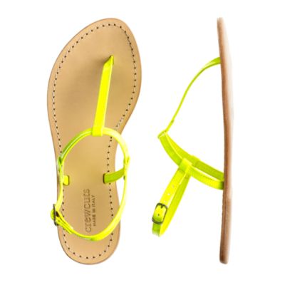 Girls' patent T-strap sandals