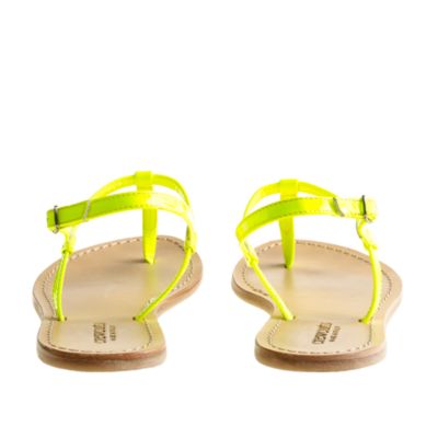 Girls' patent T-strap sandals