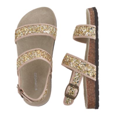 Girls' shimmer sandals