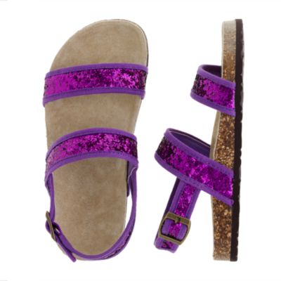 Girls' cozy shimmer sandals