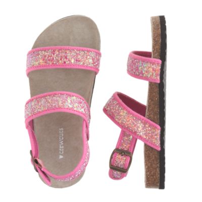 Girls' shimmer sandals