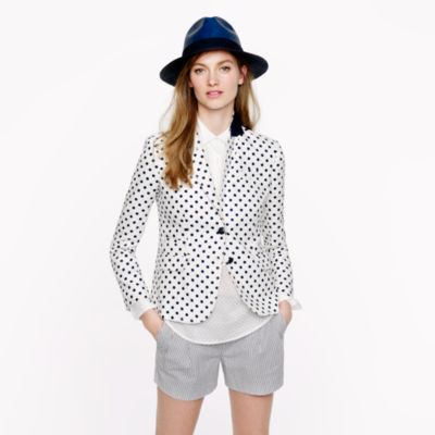 Schoolboy blazer in dotted linen