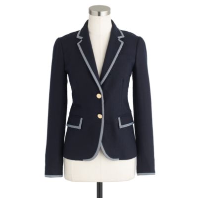Collection schoolboy blazer in tipped linen
