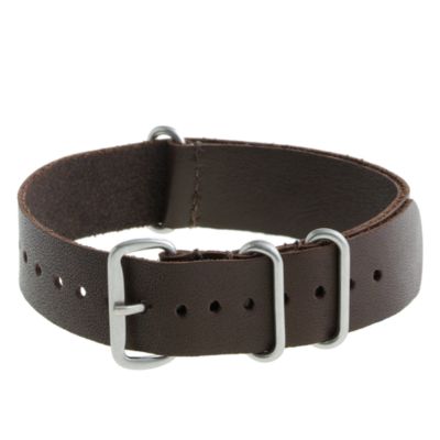 Leather watch strap