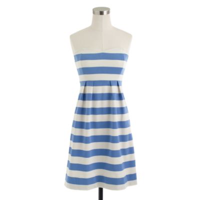 Stripe strapless dress