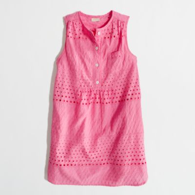 Factory girls' sleeveless shirtdress