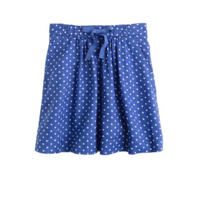 Boardwalk linen skirt in polka dot