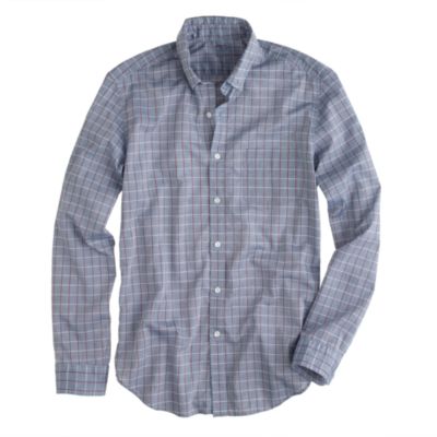 Lightweight chambray shirt in sunset check