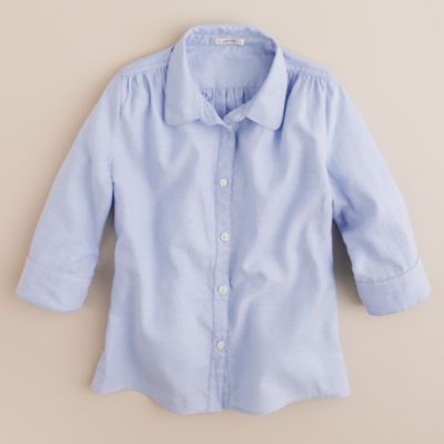 Girls' tissue oxford schoolhouse shirt
