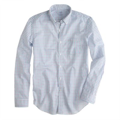 Tall lightweight shirt in purple check