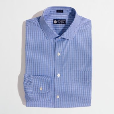 Factory spread-collar dress shirt
