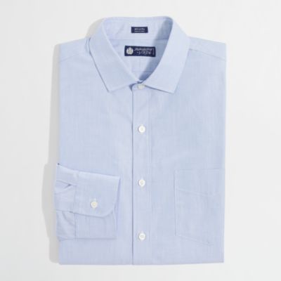 Factory spread-collar dress shirt