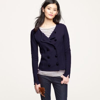 Double-breasted sweater-jacket