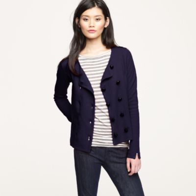 Double-breasted sweater-jacket