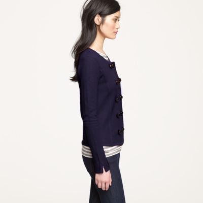 Double-breasted sweater-jacket
