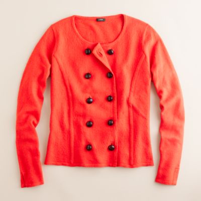Double-breasted sweater-jacket