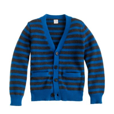 Boys' stripe cotton cardigan