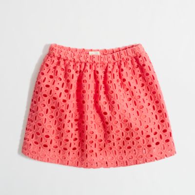 Factory girls' cotton eyelet skirt