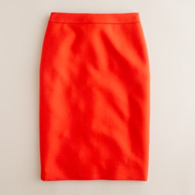 Petite No. 2 pencil skirt in double-serge wool