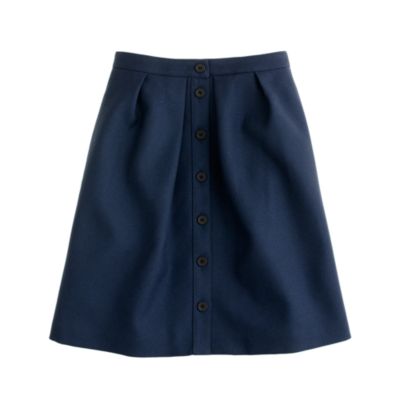 Flair skirt in double-serge wool