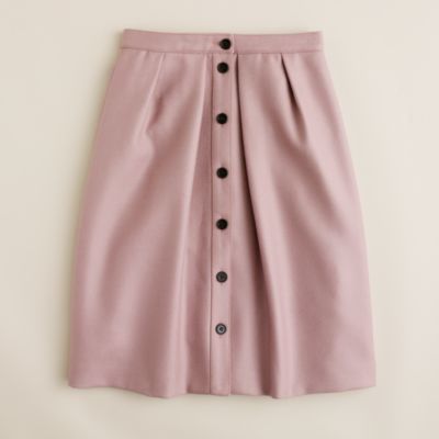 Flair skirt in double-serge wool