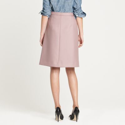 Flair skirt in double-serge wool