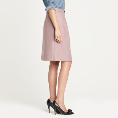 Flair skirt in double-serge wool