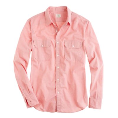 Slim heathered utility shirt