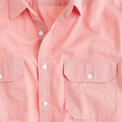 Slim heathered utility shirt
