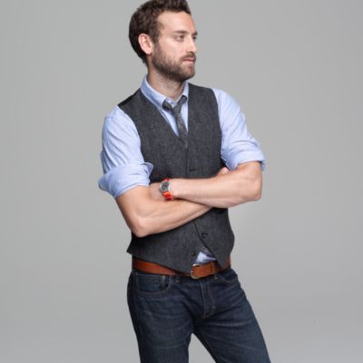 Buckley herringbone vest