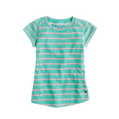 Girls' pink stripe tee