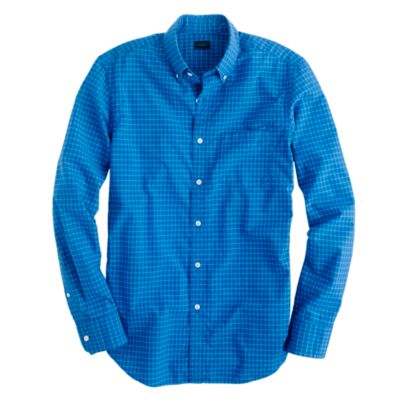 Secret Wash shirt in pagoda blue check