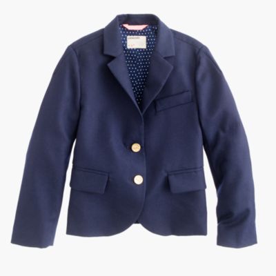 Girls' two-button schoolboy blazer