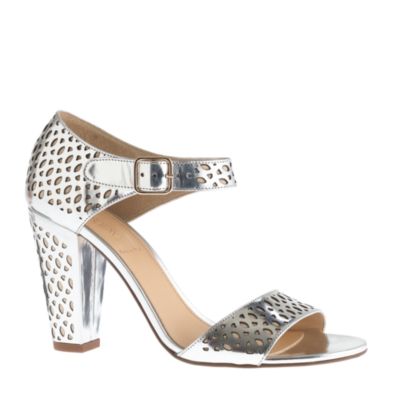 Vega metallic perforated sandals