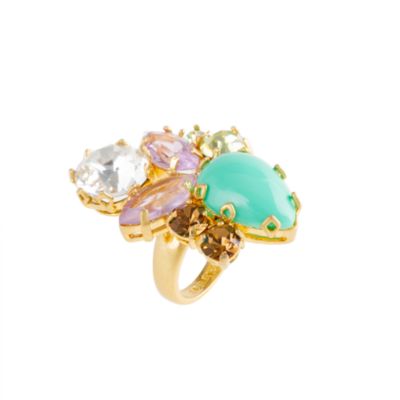 Crystal bouquet ring