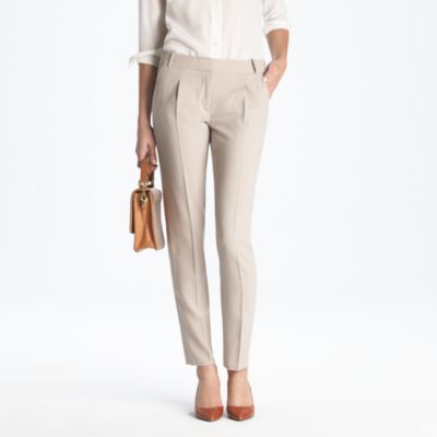 New &eacute;lan trouser in wool crepe