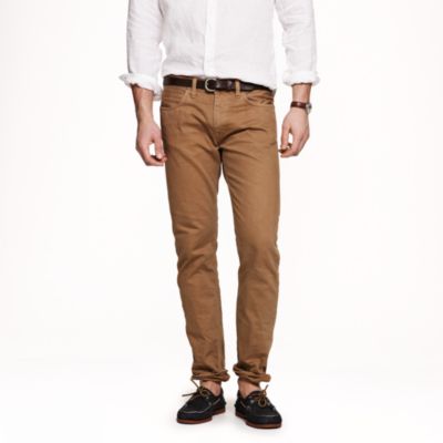 484 Garment-dyed jean in dusty camel