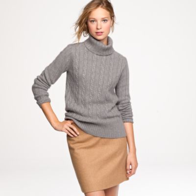 Cambridge cable chunky turtleneck sweater