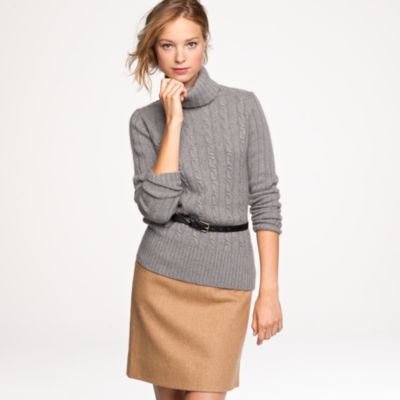 Cambridge cable chunky turtleneck sweater