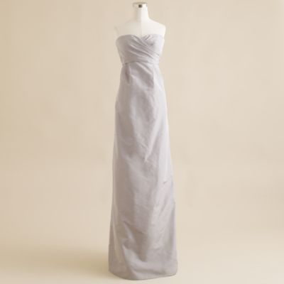 Arabelle long dress in silk taffeta