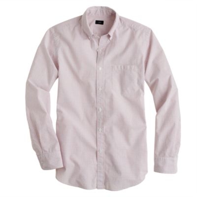 Secret Wash shirt in Coral tattersall