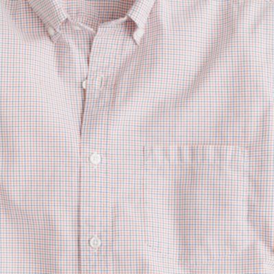 Secret Wash shirt in orange tattersall