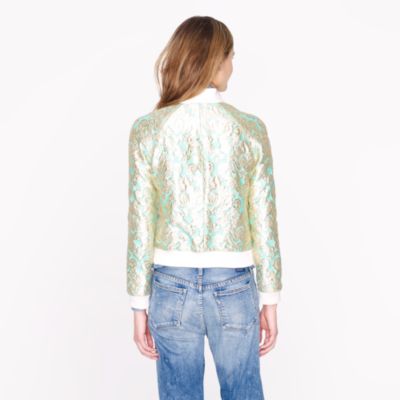 Collection gilded brocade bomber jacket