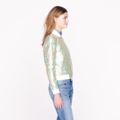 Collection gilded brocade bomber jacket