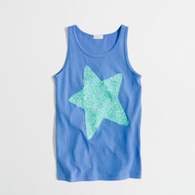 Factory girls' sequin star tank