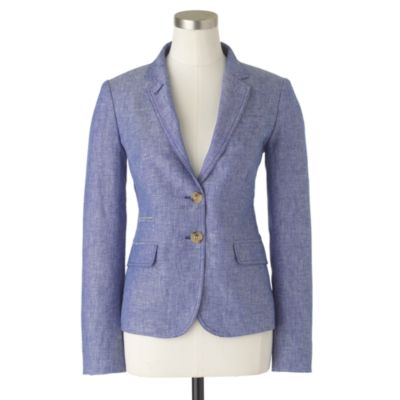 Schoolboy blazer in crosshatch linen